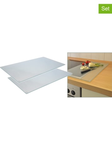 Chefware 2-delige set: fornuisafdekplaten transparant - (L)52 x (B)30 cm