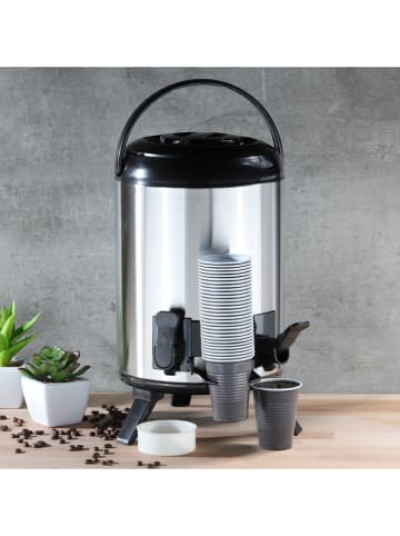 Chefware Drankdispenser met warmhoudfunctie zilverkleurig - 9 l