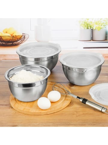 Chefware 3er-Set: Edelstahl-Rührschüsseln
