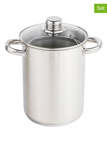 Chefware 2-delige roestvrijstalen aspergepan - 4 l