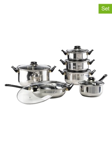 Chefware 12tlg. Edelstahl-Kochgeschirr-Set