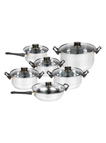 Chefware 12tlg. Edelstahl-Kochgeschirr-Set