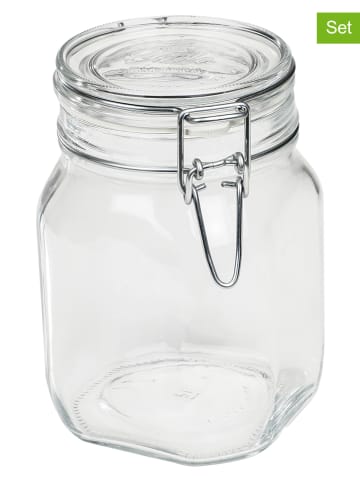 Chefware 6er-Set: Vorratsgläser in Transparent - 1,15 l