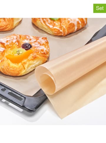 Chefware 3er-Set: Dauerbackfolien in Hellbraun - (L)40 x (B)33 cm