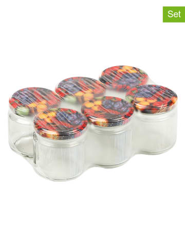 Chefware Słoiki (6 szt.) ze wzorem na przetwory - 210 ml