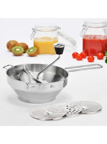 Chefware Roestvrijstalen passeermolen - (B)32,5 x (H)19,5 x (D)19 cm