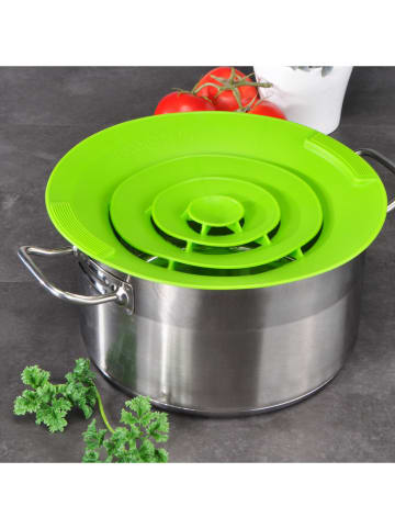 Chefware Osłonka w kolorze zielonym przeciw pryskaniu - Ø 28 cm