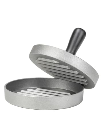 Chefware Prasa w kolorze srebrnym do burgerów - wys. 8,5 x Ø 12 cm