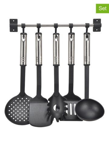 Chefware 6-częściowy zestaw w kolorze czarnym