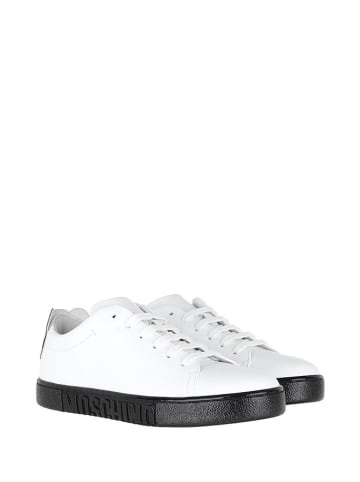 Love Moschino Skórzane sneakersy w kolorze białym