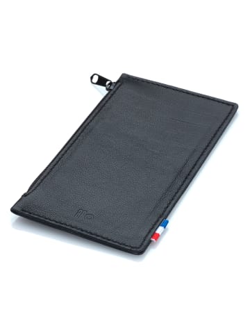 APOCOPE Skórzany portfel w kolorze czarnym - 14,5 x 8 x 0,30 cm