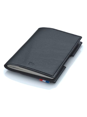 APOCOPE Skórzane etui w kolorze czarnym na paszport - 9,6 x 13,5 x 0,60 cm