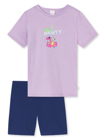 Schiesser Pyjama lila/donkerblauw
