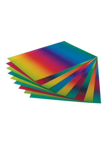 Folia Regenbogentransparentpapier in Bunt - 10 Blatt - (L)32 x (B)23 cm