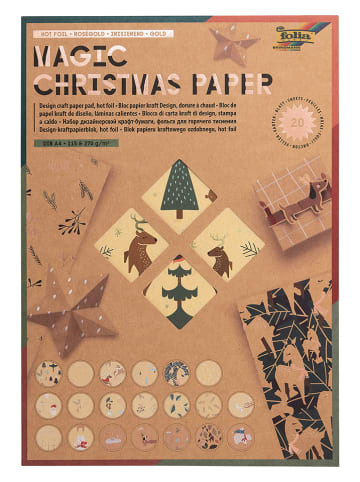 Folia Designpapier "Magic Christmas" in Gold - 20 Blatt - DIN A4