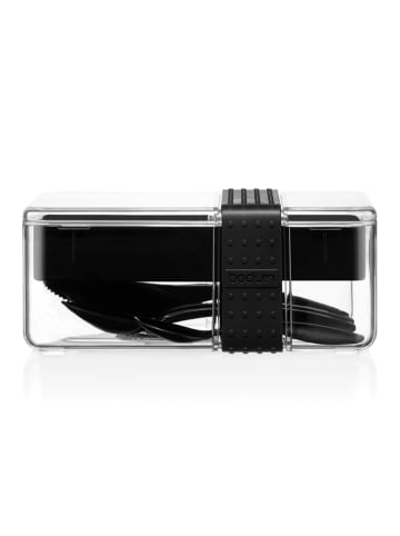 bodum Lunchbox "Bistro" transparant/zwart - (B)20,8 x (H)8,6 x (D)13,5 cm