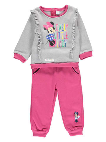 Disney Minnie Mouse 2-delige outfit "Minnie Mouse" grijs/roze