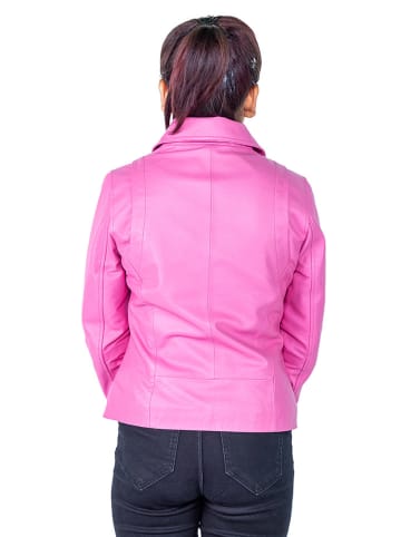 Isaco und Kawa Lederjacke in Pink