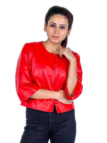 Isaco und Kawa Lederjacke in Rot
