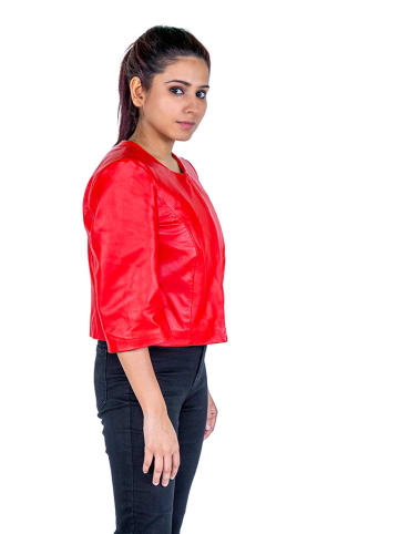Isaco und Kawa Lederjacke in Rot