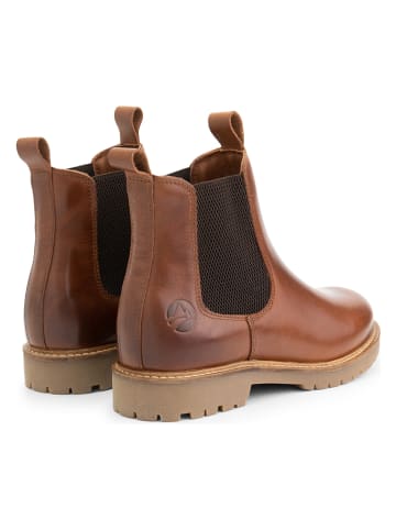 TRAVELIN' Leren chelseaboots "Rosseland" lichtbruin