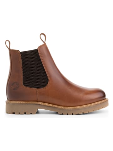 TRAVELIN' Leren chelseaboots "Rosseland" lichtbruin