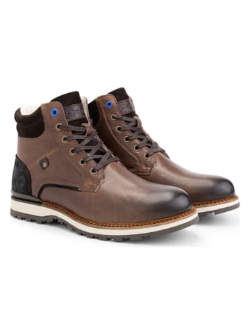 TRAVELIN' Leren boots "Sund" bruin