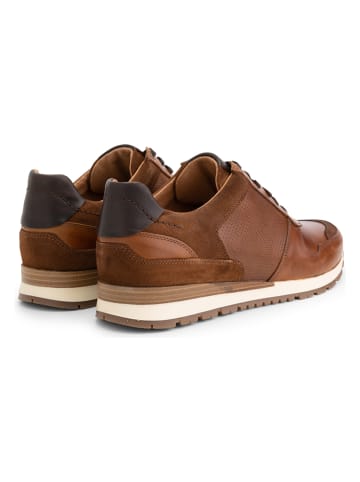 TRAVELIN' Leren sneakers "Tamworth" lichtbruin