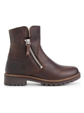 TRAVELIN' Leren boots "Vartae" bruin