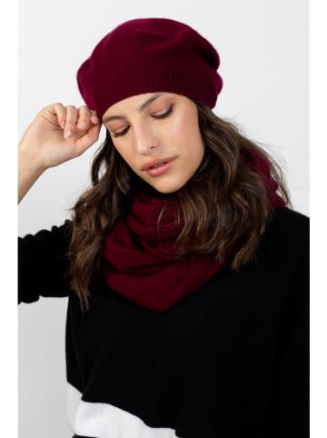 AUTHENTIC CASHMERE Kaszmirowa czapka w kolorze czerwonym