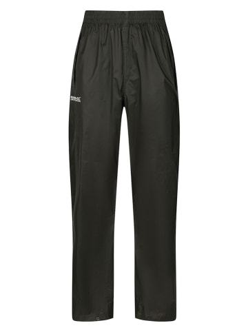 Regatta Spodnie przeciwdeszczowe "Pack It" w kolorze ciemnozielonym