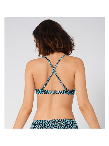 Sloggi Bikini-Oberteil in Blau/ Schwarz