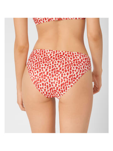 Sloggi Bikini-Hose in Rot/ Weiß