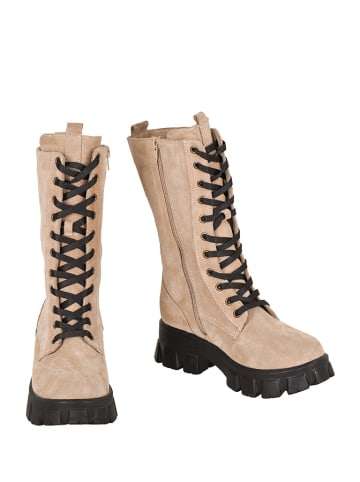 Moosefield Leren boots beige