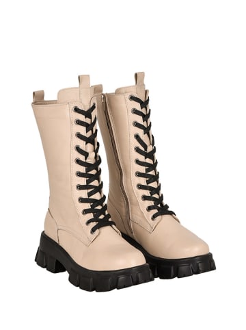 Moosefield Leren boots beige