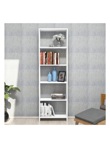Scandinavia Concept Regał w kolorze białym na książki - 50 x 160 x 20 cm