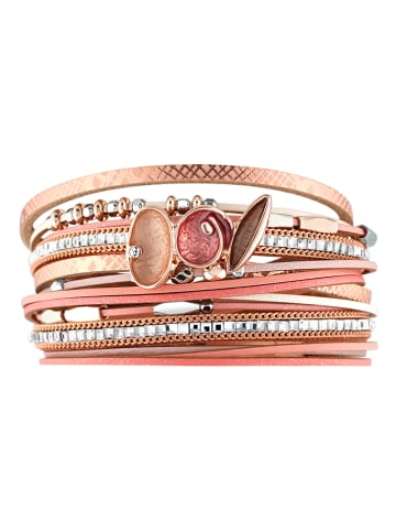 MENTHE À L'O Leren armband met sierelementen