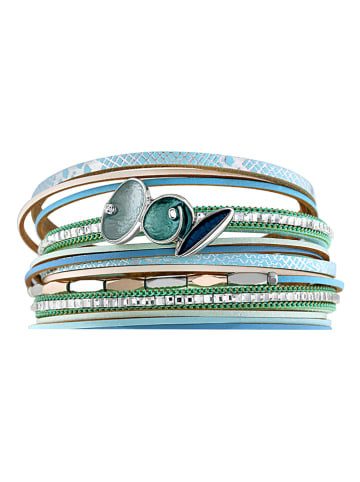 MENTHE À L'O Leren armband met sierelementen
