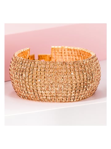 MENTHE À L'O Vergulde armband met kristallen