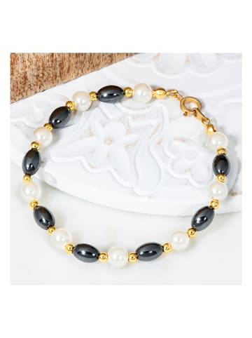 MENTHE À L'O Vergold. Armkette mit Perlen