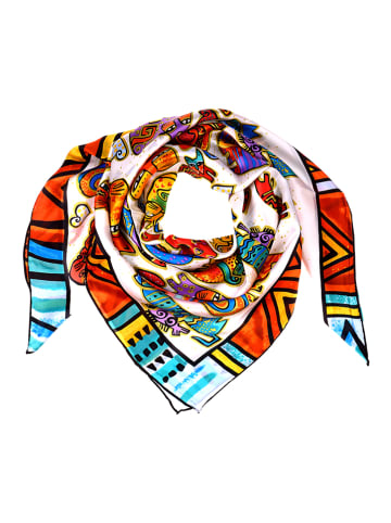 CRAZY CRYSTAL Zijden sjaal meerkleurig - (L)90 x (B)90 cm