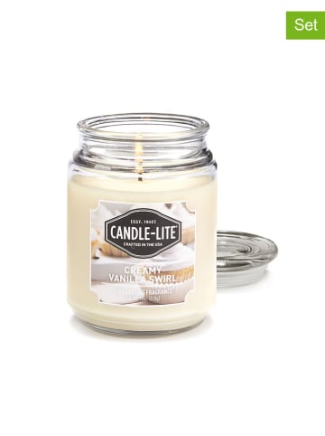 CANDLE-LITE Świece zapachowe (2 szt.) "Creamy Vanilla Swirl" - 2x 510 g