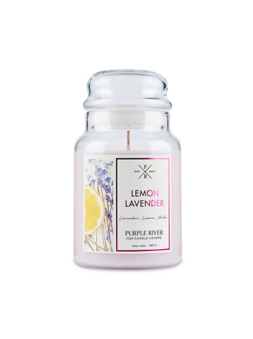 Purple River Duftkerze "Lemon Lavender" in Lila - 623 g