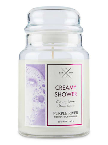 Purple River Geurkaars "Creamy Shower" wit - 623 g