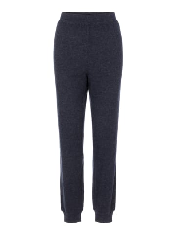 Pieces Gebreide broek "Circle" donkerblauw