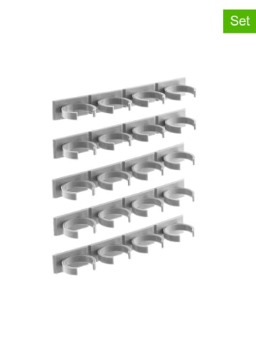 InnovaGoods 5er-Set: Gewürzorganizer in Grau - (B)20 x (H)4 x (T)2,5 cm