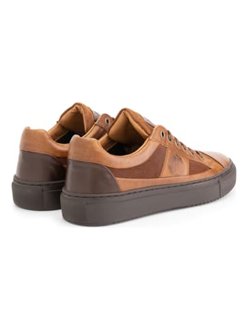 NoGRZ Leren sneakers "A.Maggi" lichtbruin