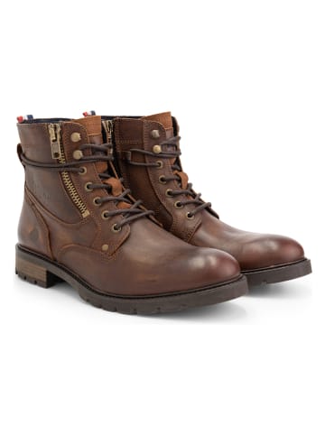 NoGRZ Leren boots "C.Percier" bruin