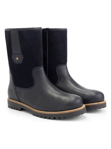 NoGRZ Leren boots "R.Cassels" donkerblauw