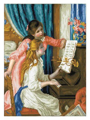 DIAMOND DOTZ Kreativset "Girls Piano Renoir - Diamond Dotz®" - ab 8 Jahren